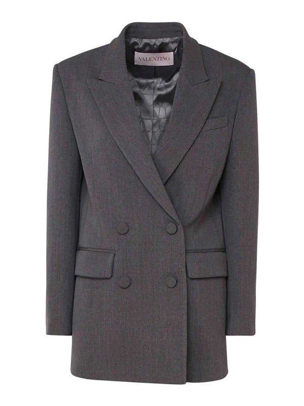 VALENTINO GARAVANI: blazers - Long Blazer In Virgin Wool