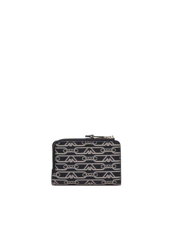 EMPORIO ARMANI: wallets & purses online - Wallet With Zip In Fabric With Jacquard Logo