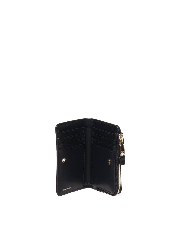 Wallet With Zip In Fabric With Jacquard Logo shop online: EMPORIO ARMANI
