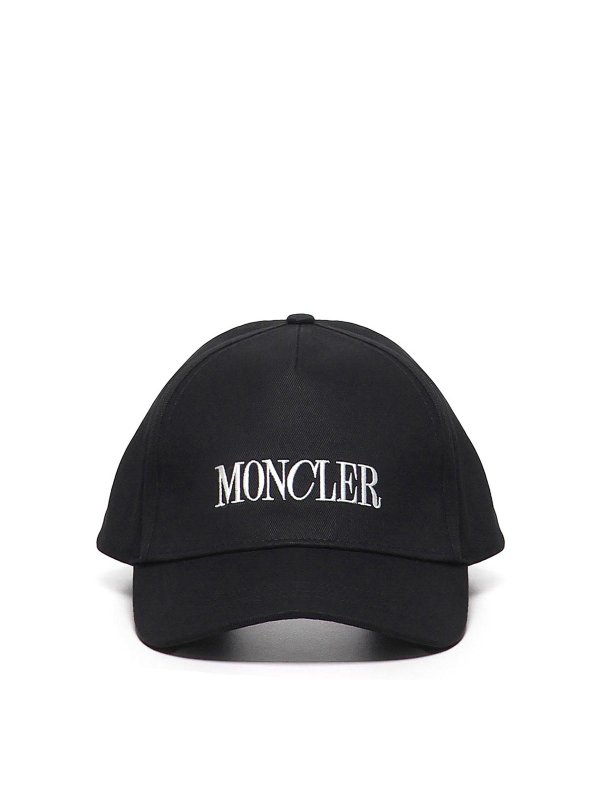 MONCLER: hats & caps - Cotton Hat With Logo Lettering