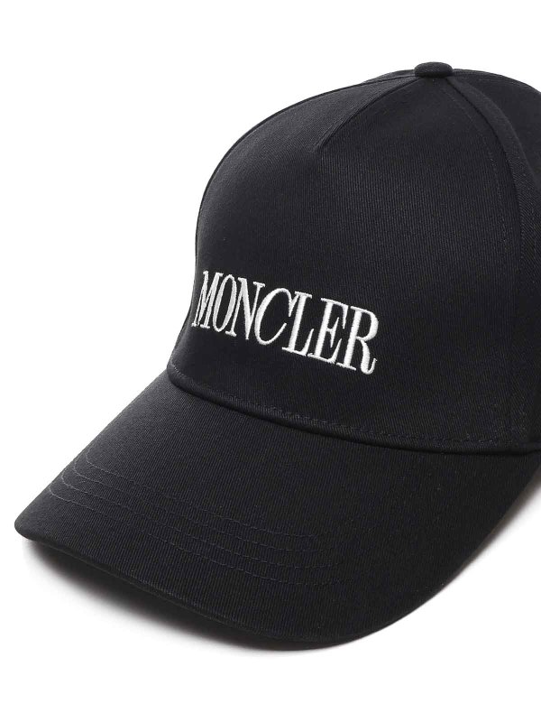 Cotton Hat With Logo Lettering shop online: MONCLER