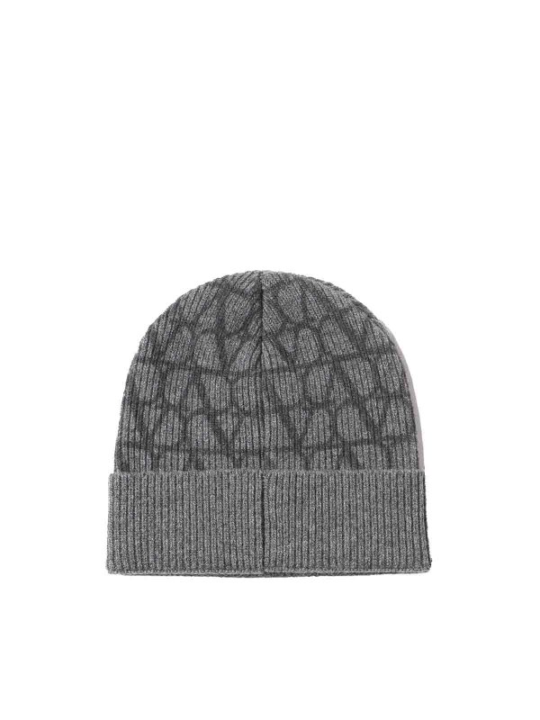 The Best Shops VALENTINO GARAVANI: beanies - Vlogo Signature Jacquard Wool Beanie