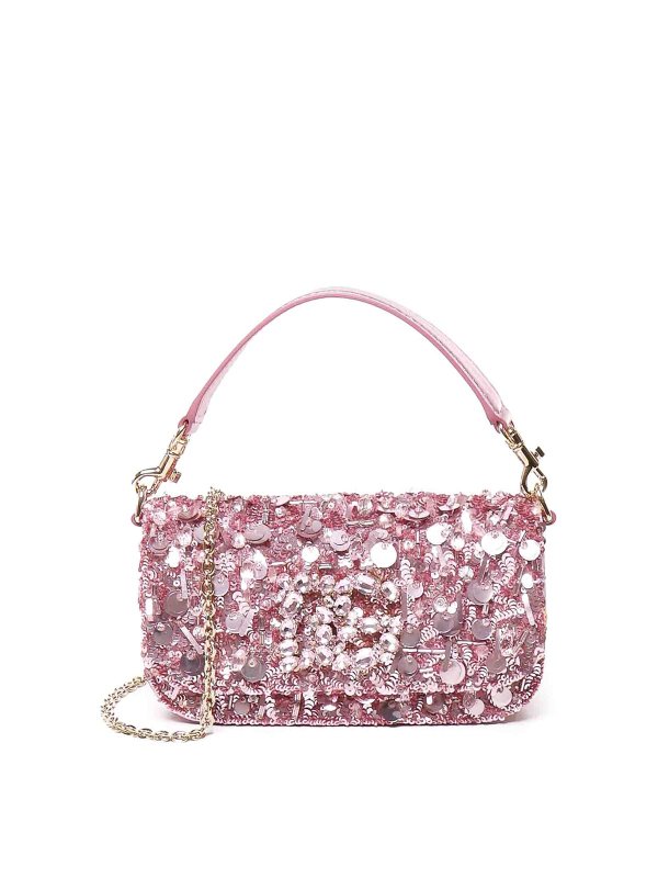 DOLCE & GABBANA: ショルダーバッグ - ショルダーバッグ - ヌードカラー