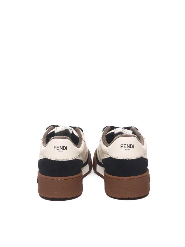 FENDI: trainers online - Match Sneakers In Leather With Suede Inserts