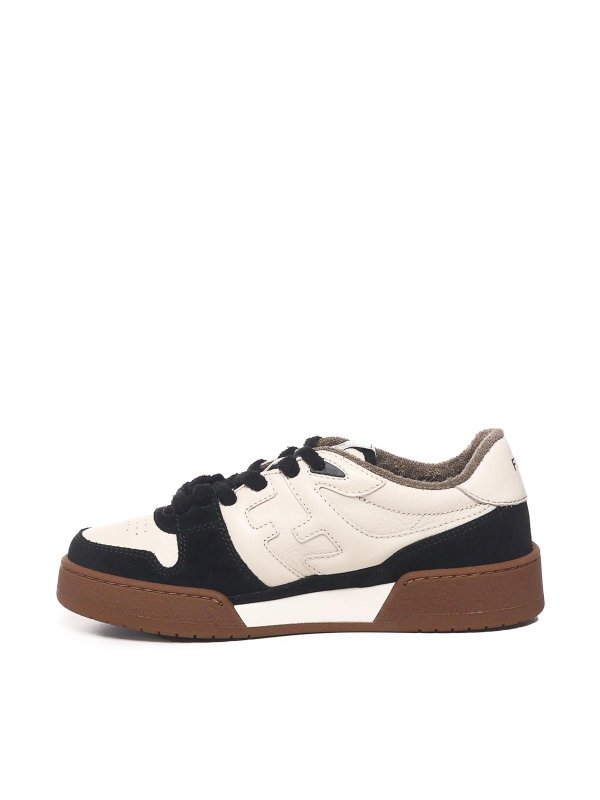 Match Sneakers In Leather With Suede Inserts shop online: FENDI