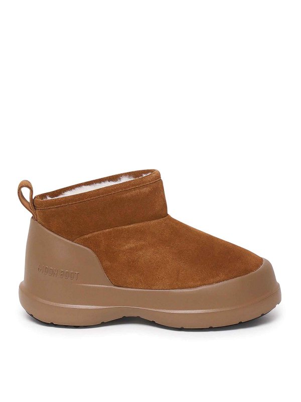 Moon Boot: Bottines - Bottes - Beige