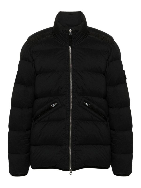 STONE ISLAND: cappotti imbottiti - Cappotto nero