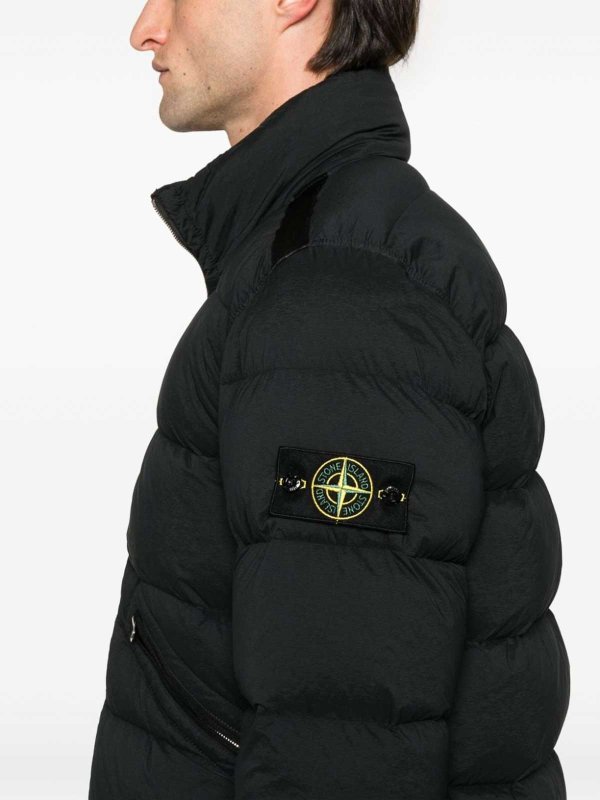 Cappotto nero shop online: STONE ISLAND