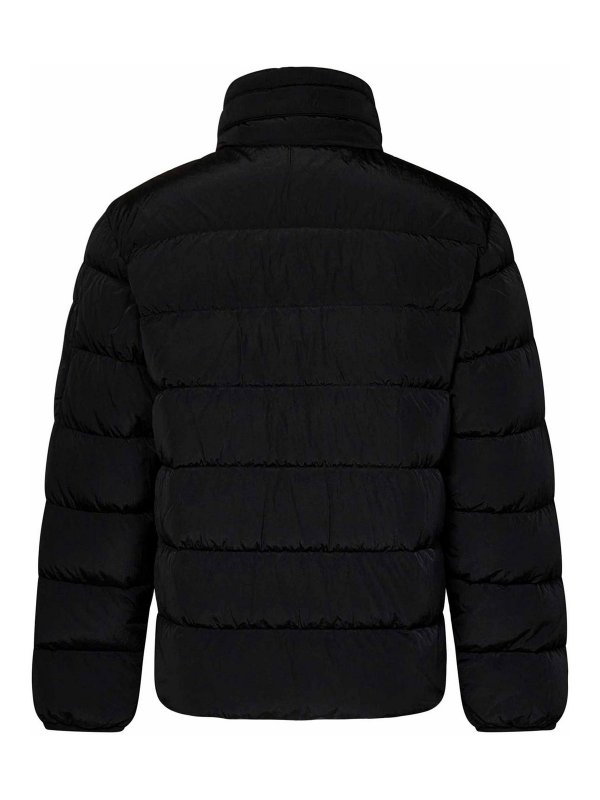 C.P. COMPANY: padded jackets online - Chrome-R Quilted Black Nylon Down Jacket