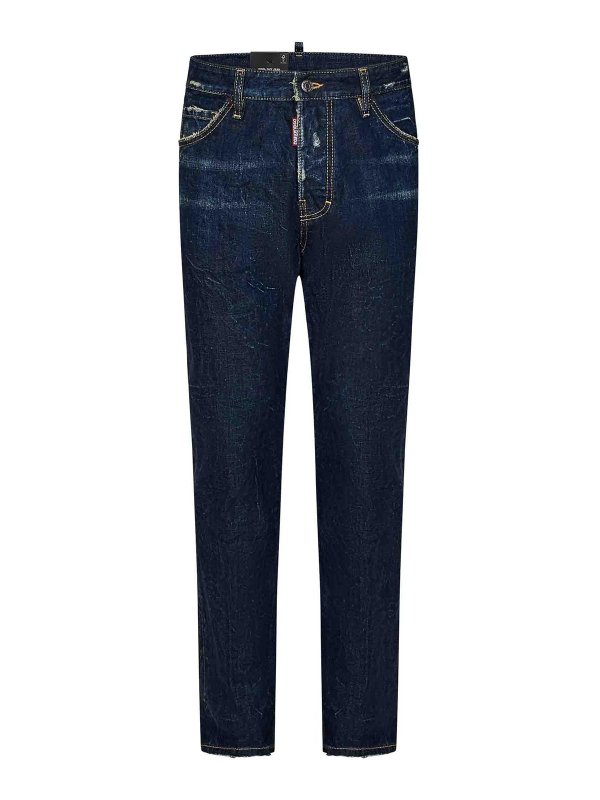 DSQUARED2: Jeans évasés - Jean Bootcut - Bleu