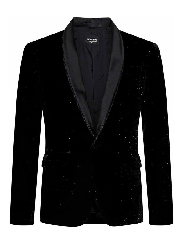 DSQUARED2: giacche blazer - Blazer da smoking monopetto