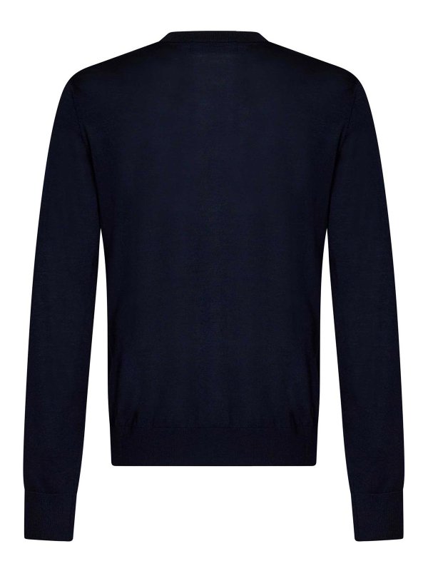 DSQUARED2: Strickpullover mit Rundhalsausschnitt online - Rundhalspullover - Blau
