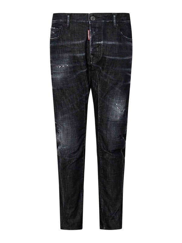 DSQUARED2: jeans bootcut - Jeans Tidy Biker Slim Fit