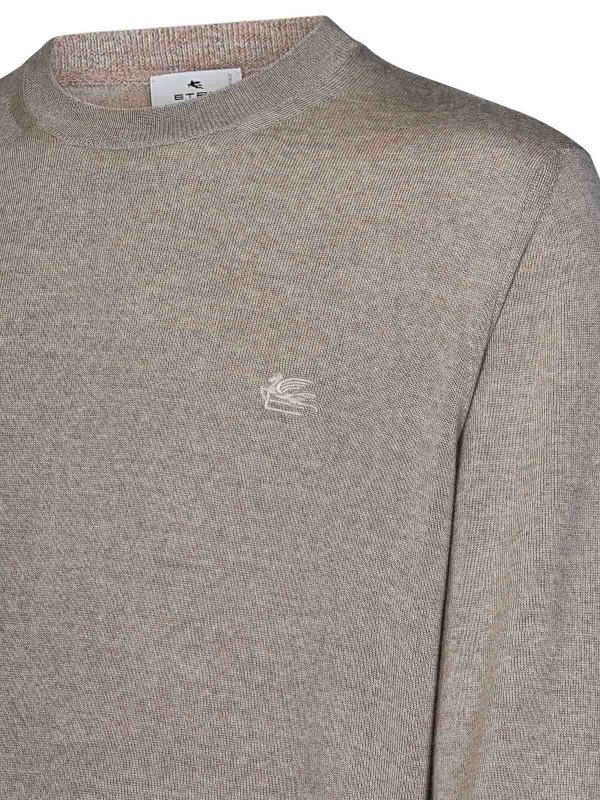 The Best Shops ETRO: Suéteres con cuello pico - Suéter Cuello Redondo - Beis