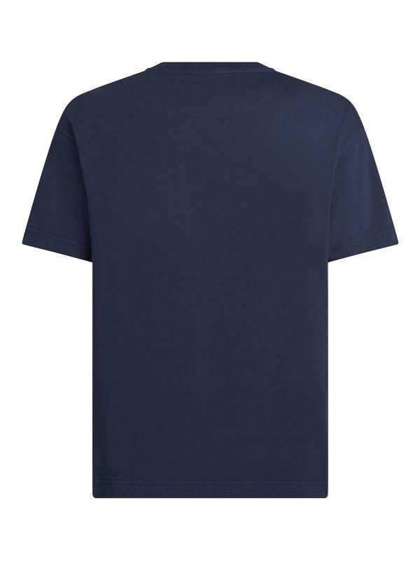 The Best Shops ETRO: t-shirts - Navy Blue Cotton Jersey T-Shirt