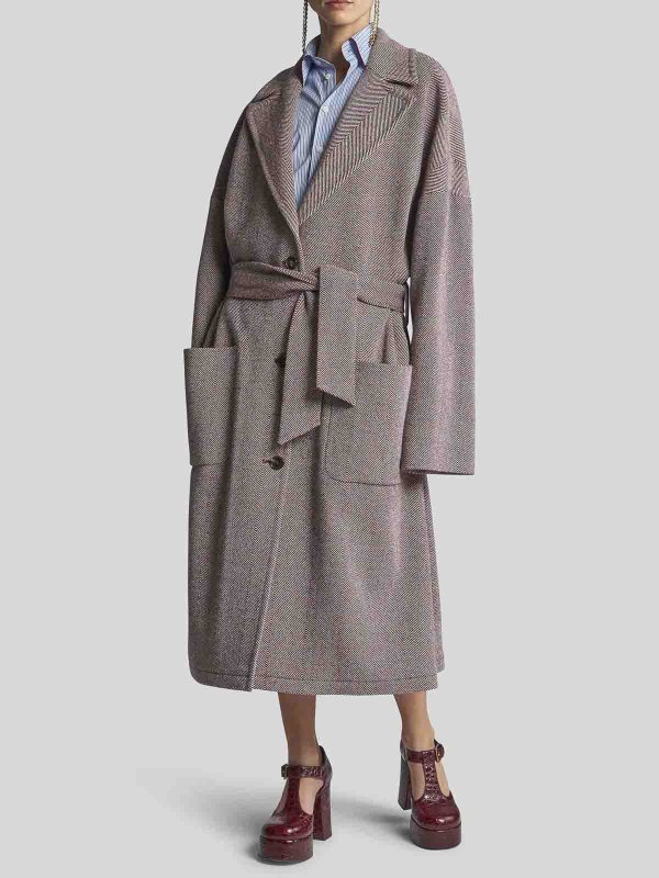 ETRO: Manteaux longs online - Manteau Long - Couleur Chair