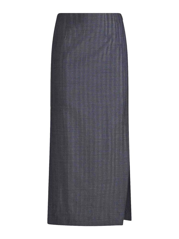 ETRO: ニーレングススカート＆ミディ丈 - 膝丈/ミディスカート - ブルー