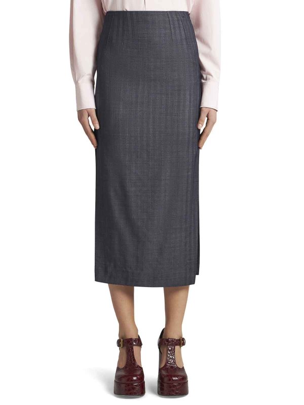 ETRO: ニーレングススカート＆ミディ丈 online - 膝丈/ミディスカート - ブルー