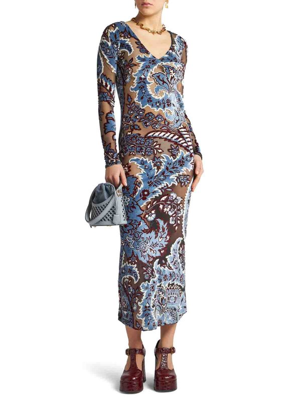 ETRO: マキシドレス online - マキシドレス - ブルー