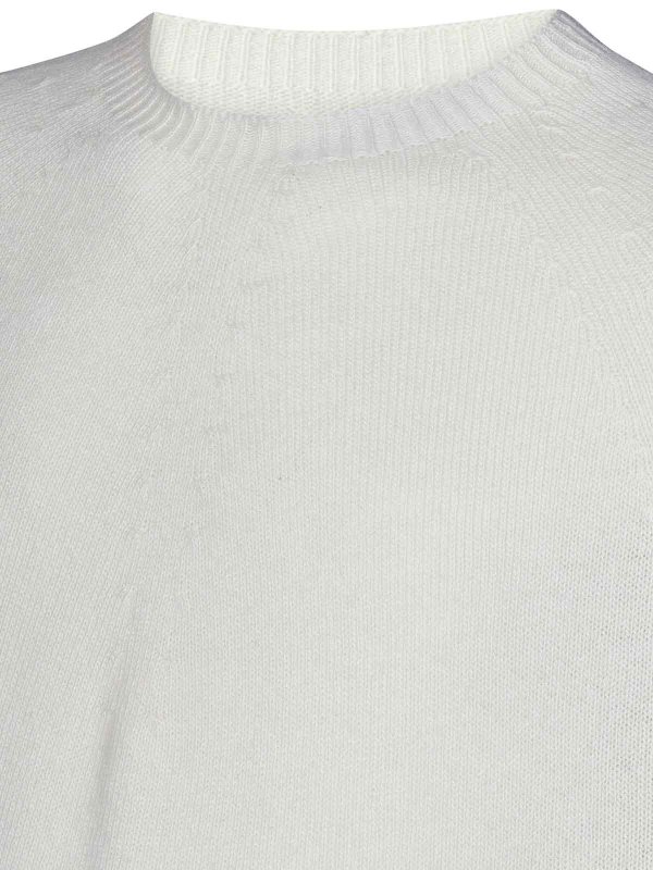 The Best Shops JIL SANDER: Pull col rond - Pull Col Rond - Blanc
