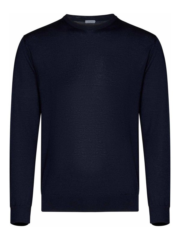 MALO: Suéteres con cuello pico - Suéter Cuello Redondo - Azul