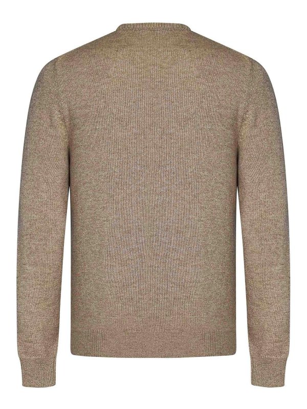 MALO: Strickpullover mit Rundhalsausschnitt online - Rundhalspullover - Braun