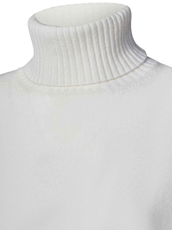 The Best Shops MALO: Col roulé & Col polo - Pull Col Roulé - Blanc