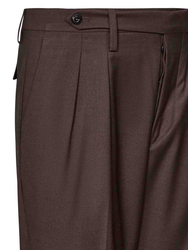 The Best Shops MICHAEL COAL: カジュアルトラウザー - カジュアルパンツ - ブラウン