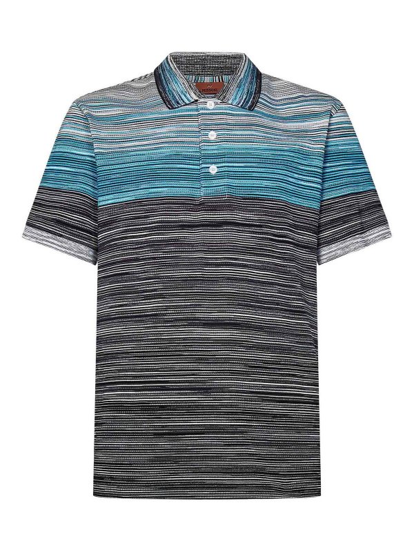 MISSONI: polo - Polo Blu a Maniche Corte
