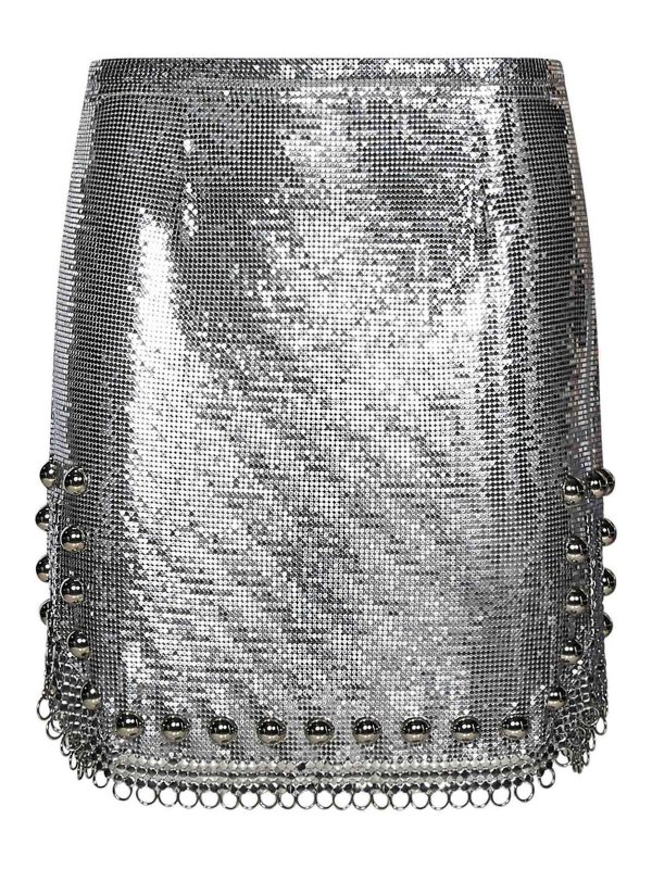 RABANNE: ミニスカート - ミニスカート - 銀