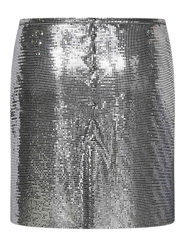 PACO RABANNE: Mini jupes online - Mini Jupe - Argent