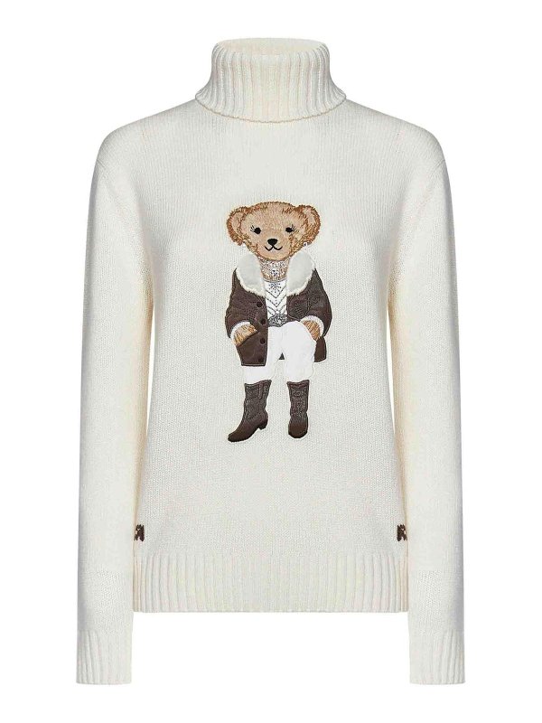 RALPH LAUREN: Col roulé & Col polo - Pull Col Roulé - Blanc