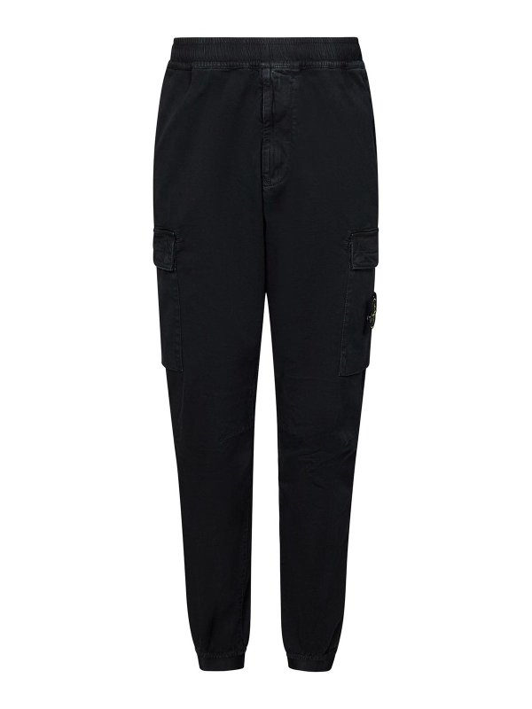 STONE ISLAND: カジュアルトラウザー - カジュアルパンツ - 黒