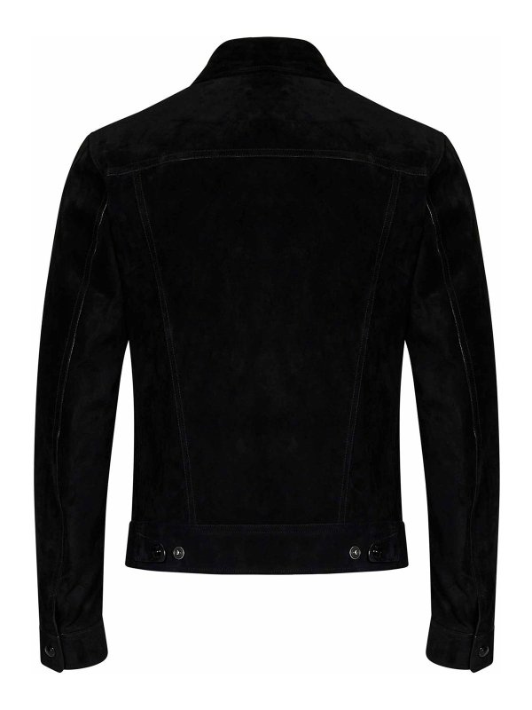 TOM FORD: casual jackets online - Black Calfskin Suede Jacket