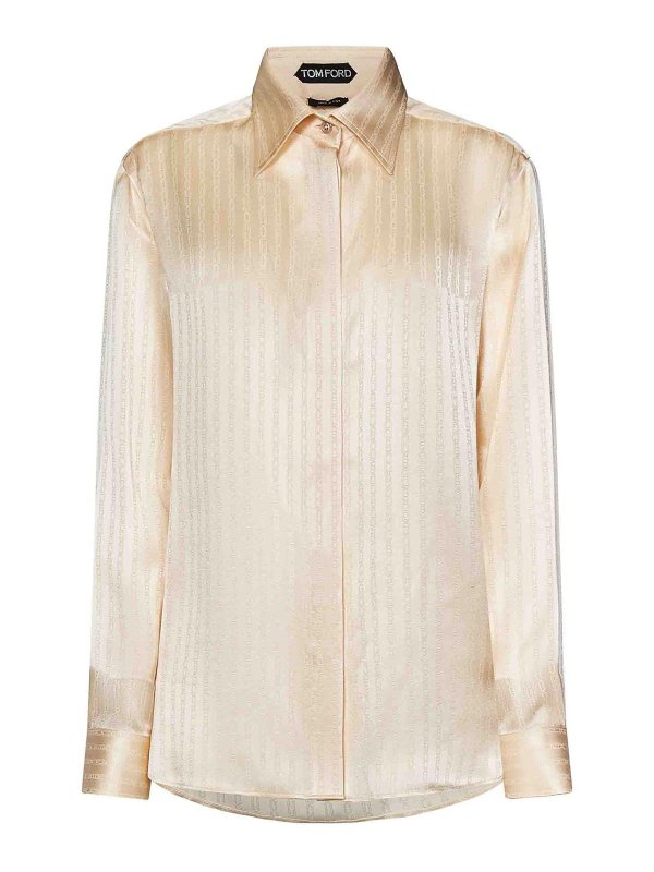 TOM FORD: Hemden - Hemd - Beige