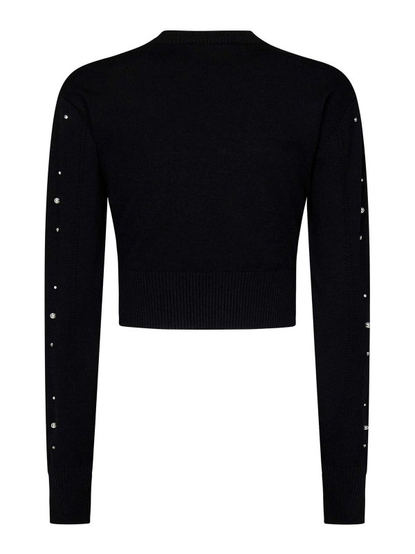 VERSACE JEANS: Suéteres con cuello pico online - Suéter Cuello Redondo - Negro