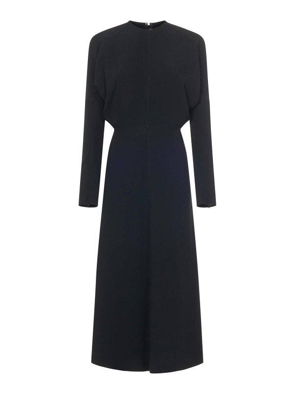 VICTORIA BECKHAM: ニーレングスドレス - 膝丈ドレス - 黒