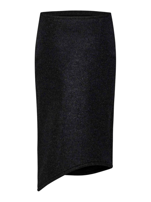 VICTORIA BECKHAM: Knielange und Midi Röcke online - Midirock - Grau