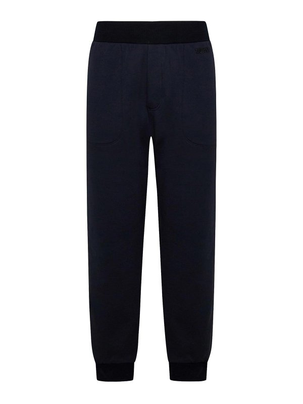 ZEGNA: スウェットパンツ - トラックスーツ ボトムス - ブルー