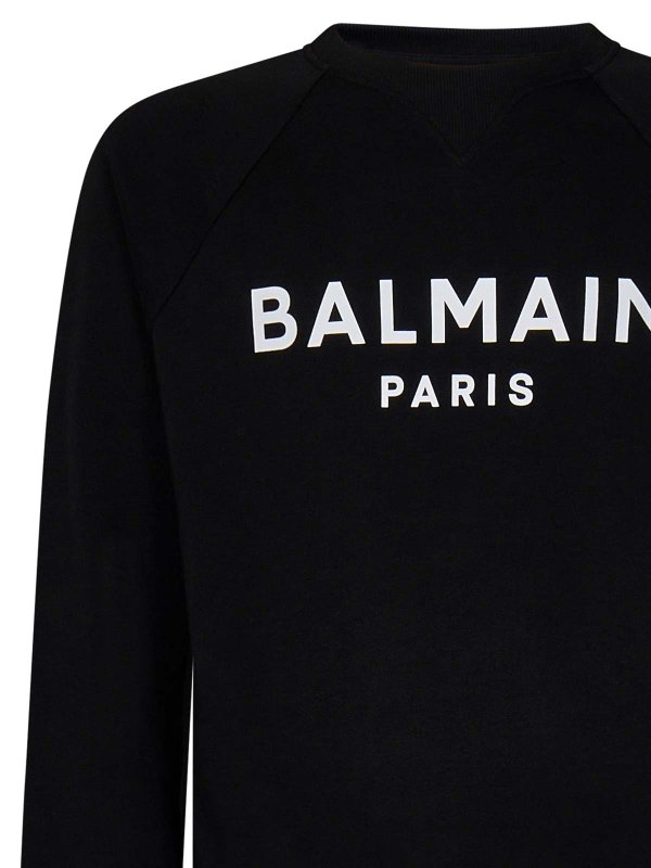 The Best Shops Balmain: Strickpullover mit Rundhalsausschnitt - Rundhalspullover - Schwarz