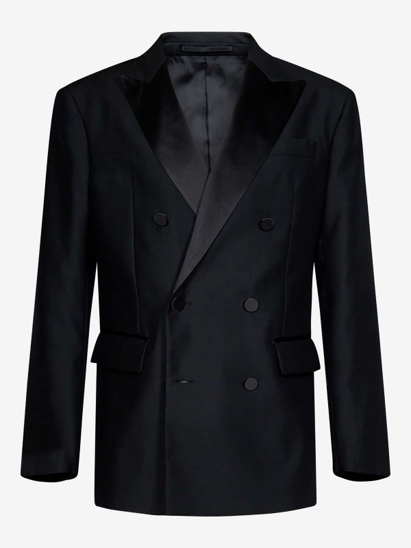 The Best Shops DSQUARED2: formal suits - Black Wool And Silk Smoking Suit