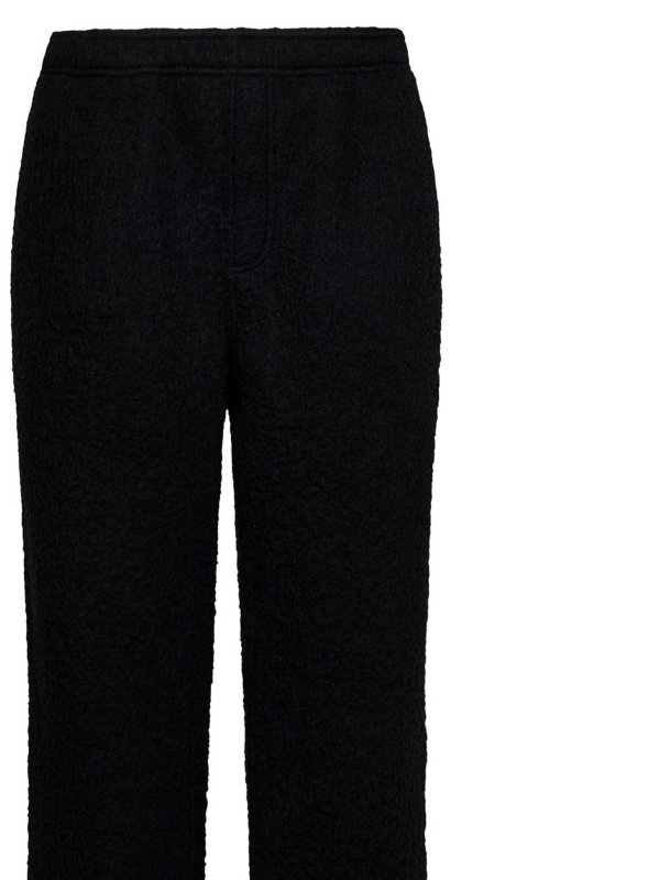 Stussy Black Wool Blend Casentino Cloth Beach Pants