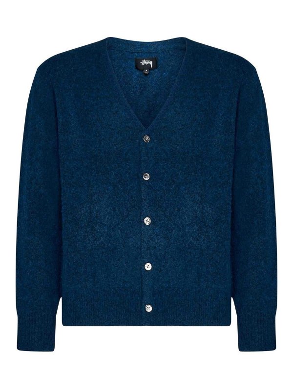 STUSSY: カーディガン - カーディガン - ブルー