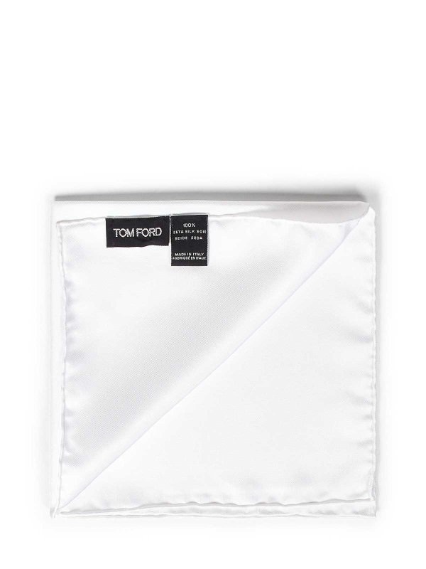 TOM FORD: ties & bow ties online - White Silk Pocket Square