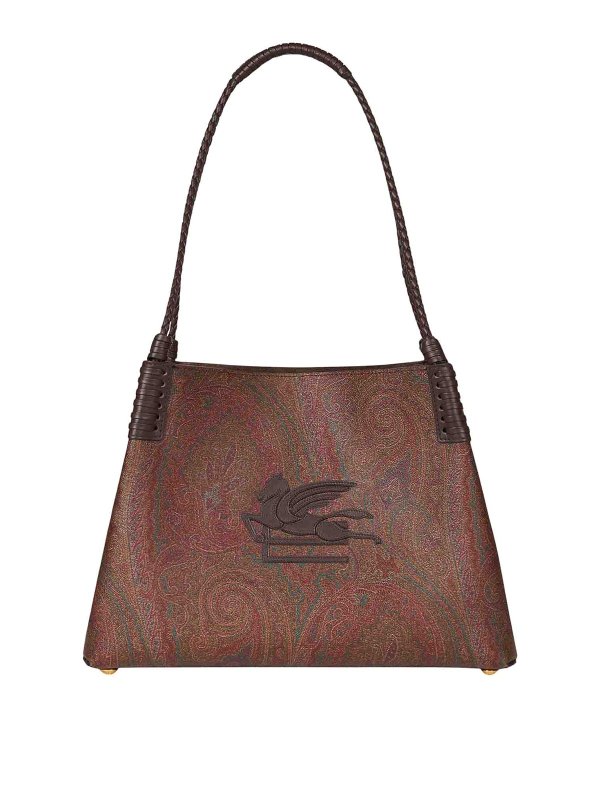 ETRO: totes bags - Libra Small Brown tote