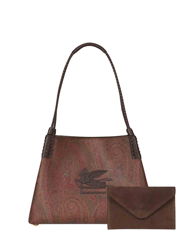 ETRO: totes bags online - Libra Small Brown tote