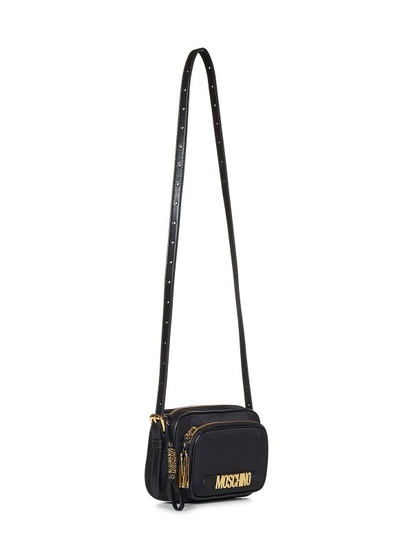 MOSCHINO: cross body bags online - Black Nylon Crossbody Bag