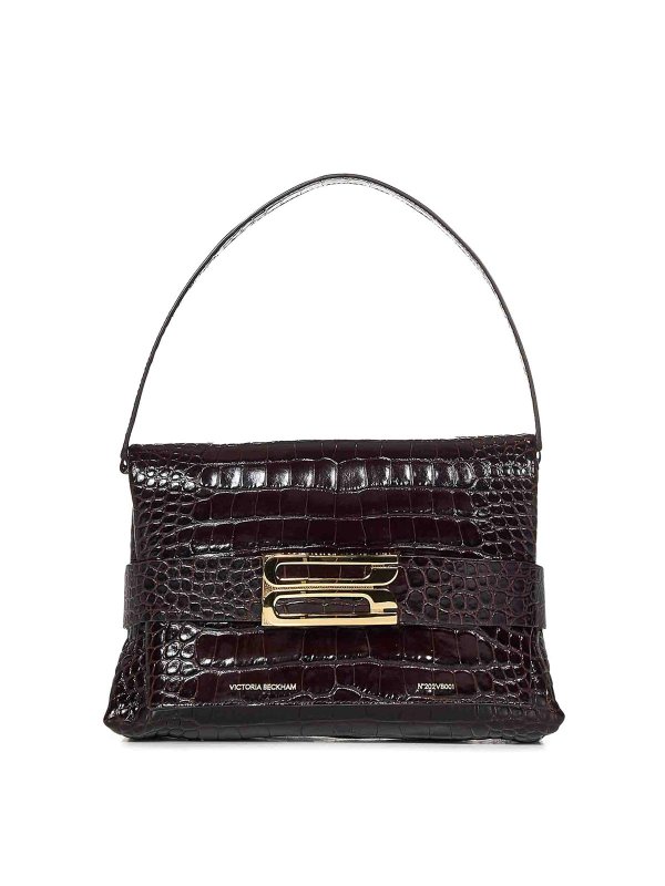 VICTORIA BECKHAM: クラッチバッグ - クラッチバッグ - ブラウン