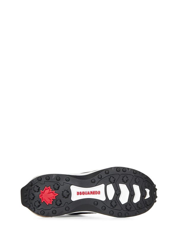 Bubble Black Suede And Mesh Running Sneakers shop online: DSQUARED2