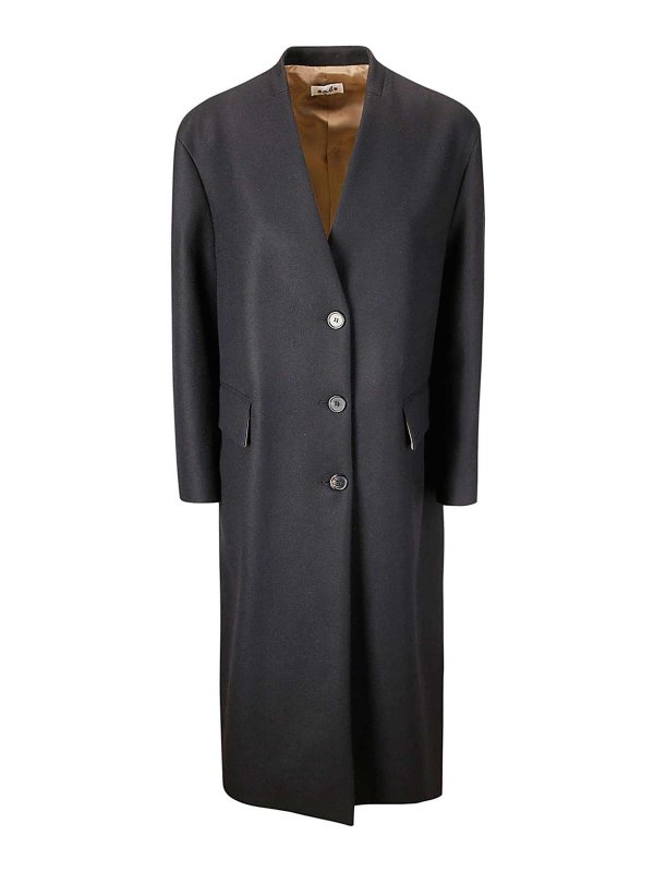 A.BOCCA: short coats - Collarless Coat